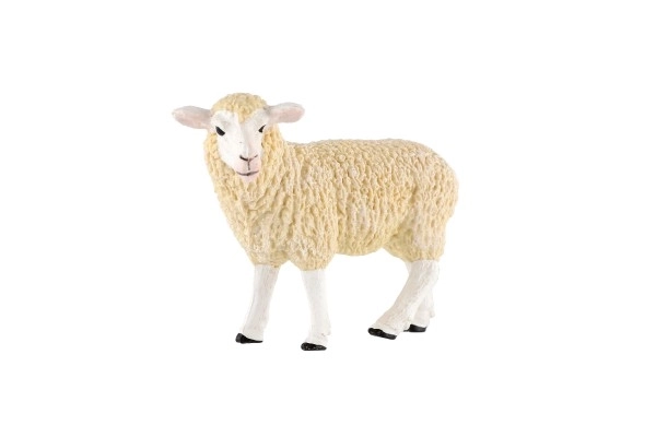 Kunststof figuurtje huiselijke schaap 8cm