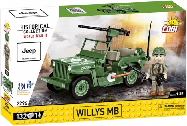 Bouwstenen Jeep Willys MB 132 stukjes