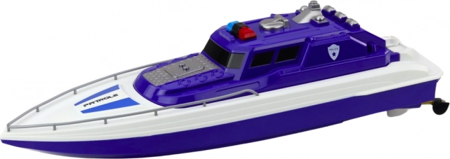 Politie motorboot op afstand bestuurbaar blauw