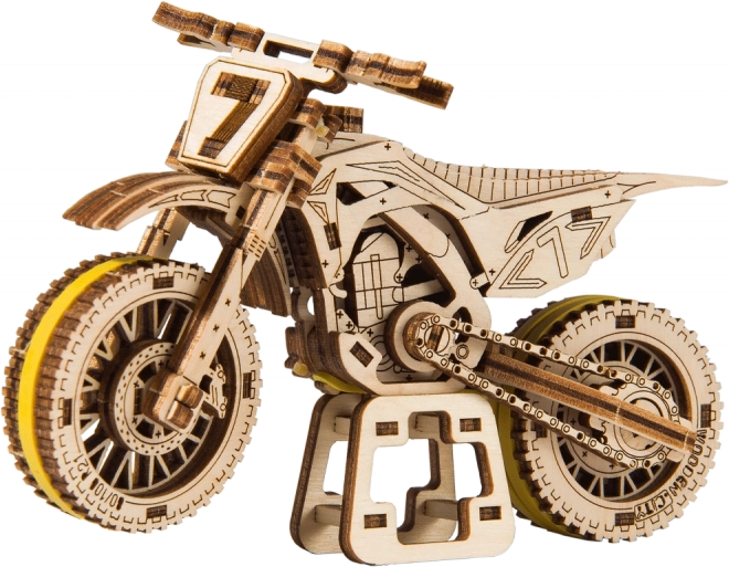 Houten 3D-puzzel motor MotoCross WOODEN CITY (88 onderdelen)