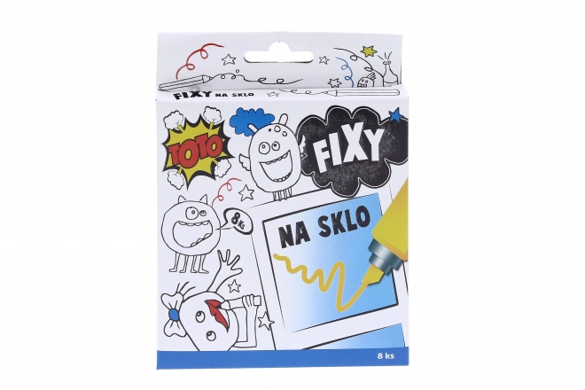 Stiften voor glas 8 kleuren
