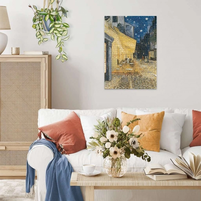 Puzzel Kunst Collectie: Terras Café in de Nacht 1000 Stukken