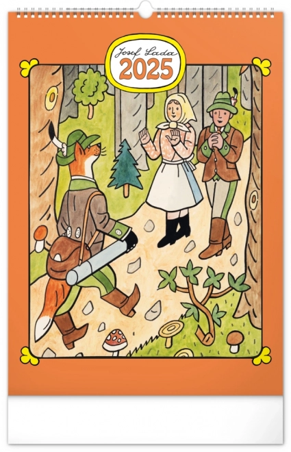 Muurkalender Josef Lada 2025, 33 × 46 cm