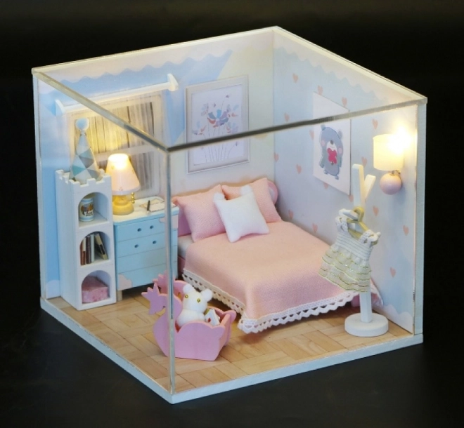 Negentien miniatuurhuisjes gezellige badkamer/Kattenhuis Miauw