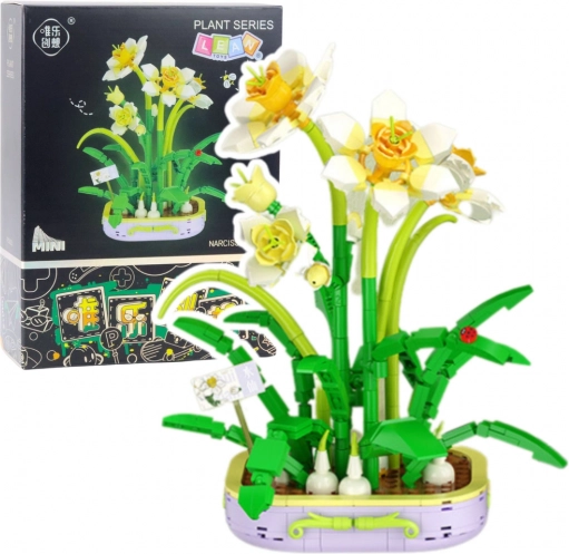 Bouwset Bloem Narcis geel-wit 623 stuks