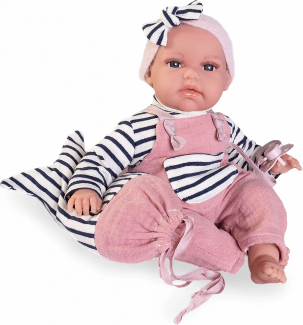Realistische baby pop Antonio Juan Toneta met geluiden en zacht stoffen lichaam - 34 cm
