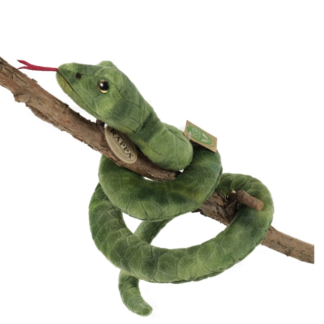 Pluche slang groen 90 cm ECO-VRIENDELIJK