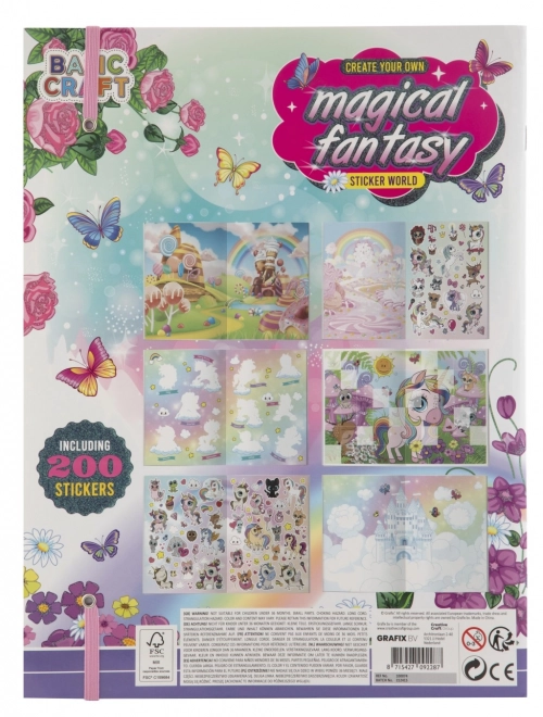 Magisch fantasyboek met stickers (200 stickers)