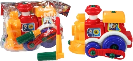 Schroefbare plastic locomotief 22 cm
