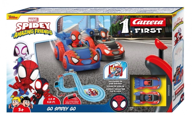 Racebaan met voertuigen eerste Spider Man Spidey Go 2,9 m
