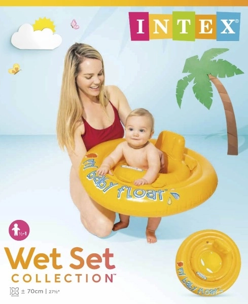 Opblaasbare baby zwemsitz met rugleuning INTEX