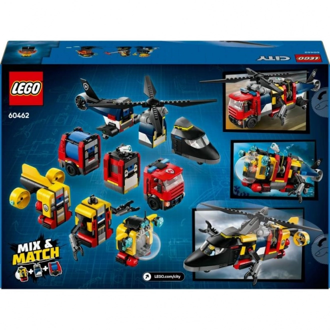 LEGO® City 60462 Remix: Helikopter, Brandweerwagen en Onderzeeër