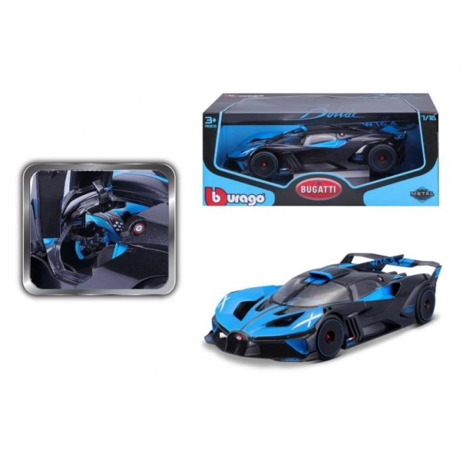 Model Bugatti Bolide blauw/zwart 1:18