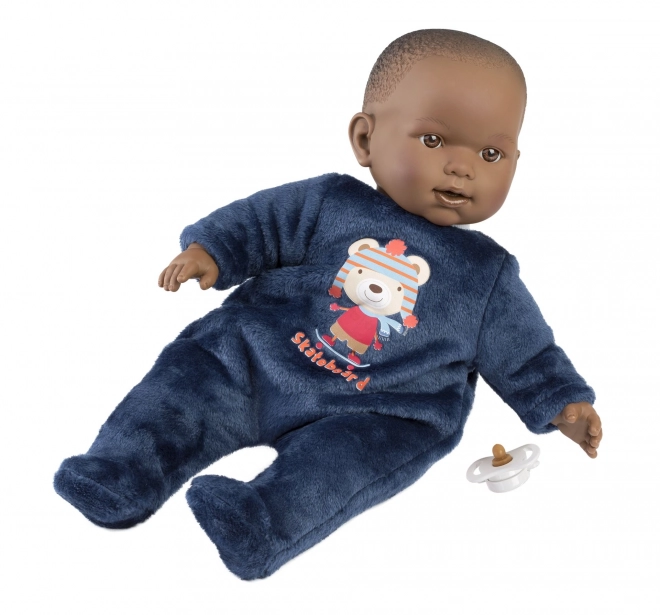 Llorens 14247 BABY ZAREB - realistische babypop met zacht stoffen lichaam - 42 cm