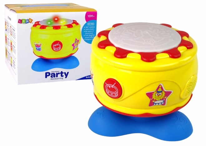 Grote interactieve muziektrommel met lichten 19 cm