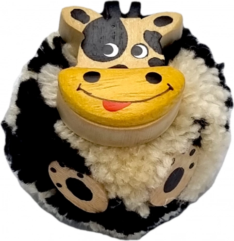 houten magneet koe met pompon 2Kids Toys