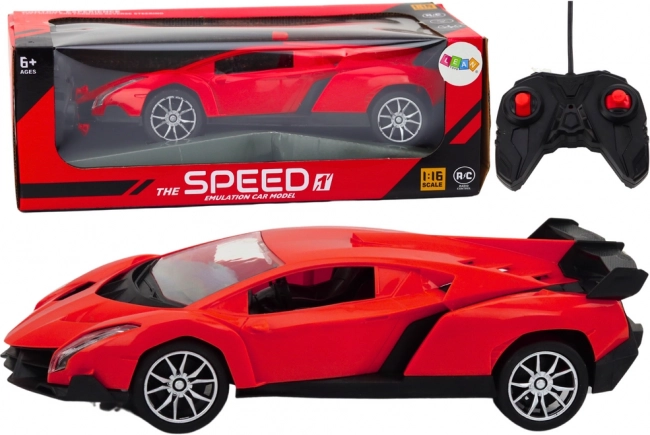 RC Auto 1:16 rode sportwagen op afstandsbediening