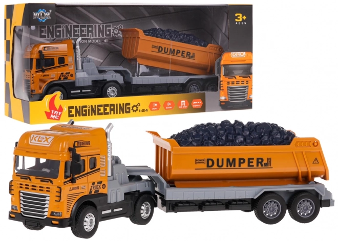 Constructievoertuig Kiepwagen met licht- en geluidsfunctie
