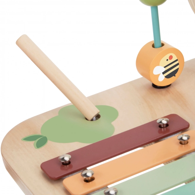 Houten leerstafel met muziek labyrint 5-in-1