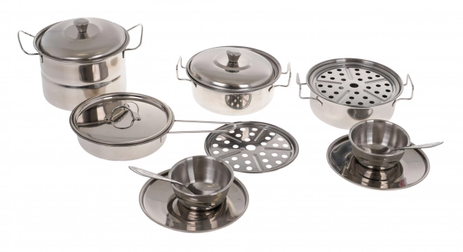 Set van metalen potten + accessoires - 23 stuks