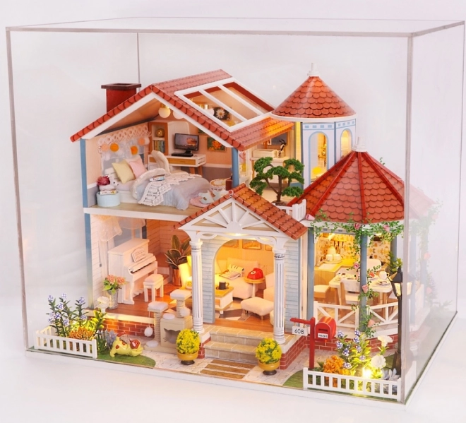 Negentien miniatuur huisje Huis gekleurde glazuur