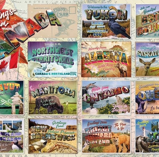 Puzzel Groeten uit Canada 1000 stukjes COBBLE HILL