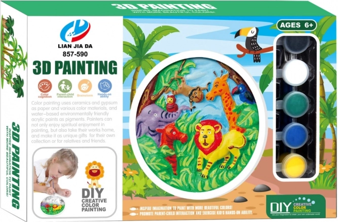 3D-schilderpakket – wilde dieren