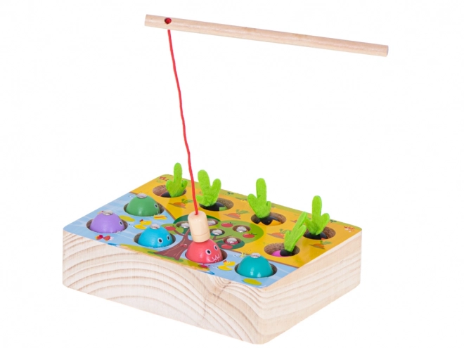Magnetisch spel - Het vangen van wormen, vissen en groenten