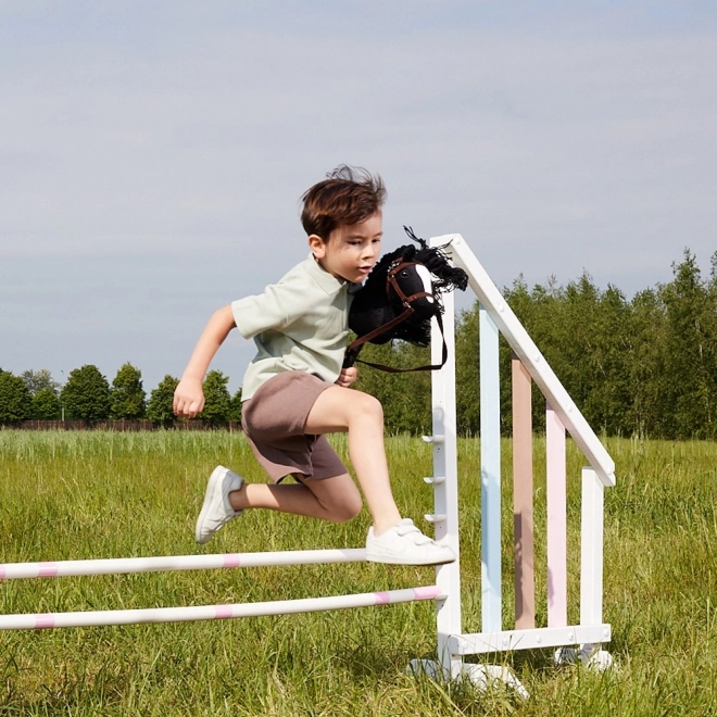 HOPPIHORSE paard op stok hobby horse formaat A4 zwart