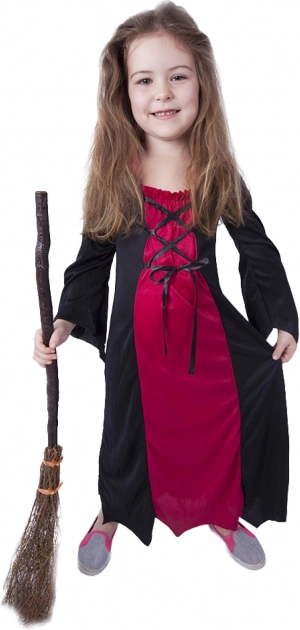 Kinderkostuum heks Morgana, maat M (eco-verpakking)