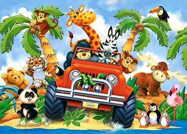 Puzzel 60 stukjes Softies on Safari