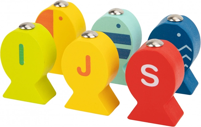 Houten visspel Leren letters Tooky Toy