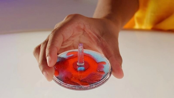 Magische spinner met lavalamp effect