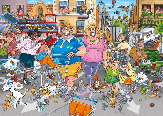 Jumbo Puzzel Wasgij: Gekkenhuis van de Hoofdstraat 1000 stukken