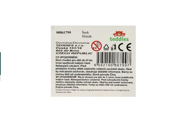 Slak Druk en Rijd plastic 8cm met opwindmechanisme 3 kleuren 12 stuks in doos