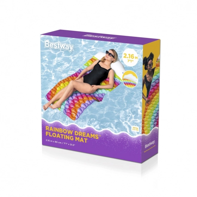 Opblaasbaar luchtbed Regenboog 2,16 m x 80 cm