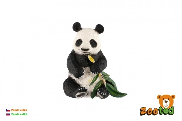Panda grote zooted plastic 8cm in zak