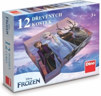 Houten licentiecubes FROZEN II – 12 blokken