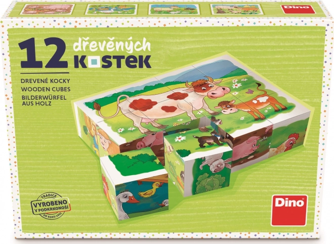 Houten blokken Op de boerderij
