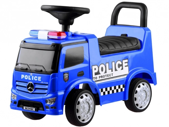 Kinder loopfiets met geluid Mercedes Antos POLITIE blauw