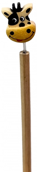 Houten potlood met koeienkop