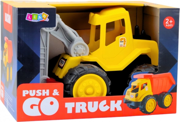Kindergele graafmachine voor zand