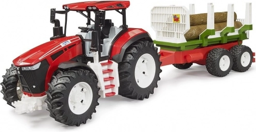 Tractor Bruder ROADMAX met aanhanger en boomstammen