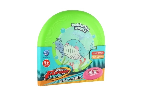 Vliegende/gooiende schijf rubber 18cm