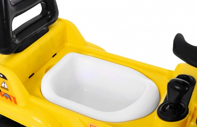 Kinderen trapbulldozer met helm