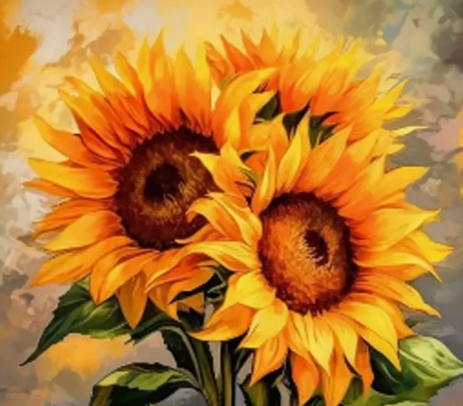 Diamantschilderen Zonnebloemen 30x40 cm