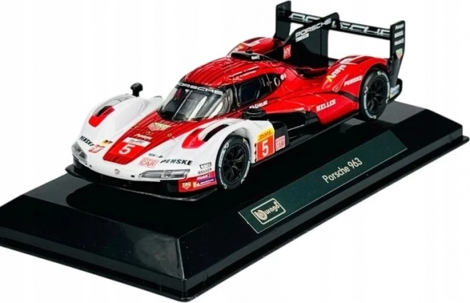 Racewagen model Porsche 963 in decoratieve doos