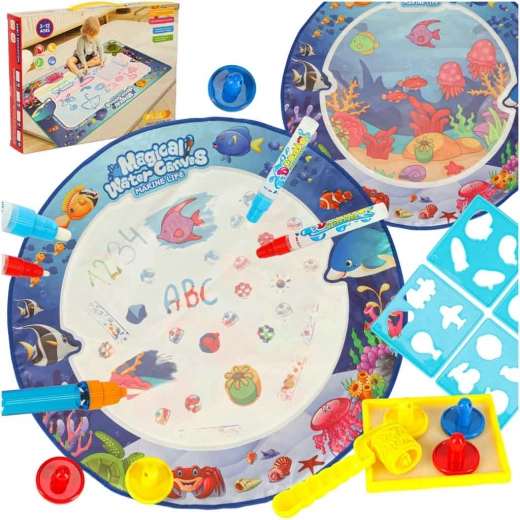 Ronde watertekenmat 80 cm Waterwereld
