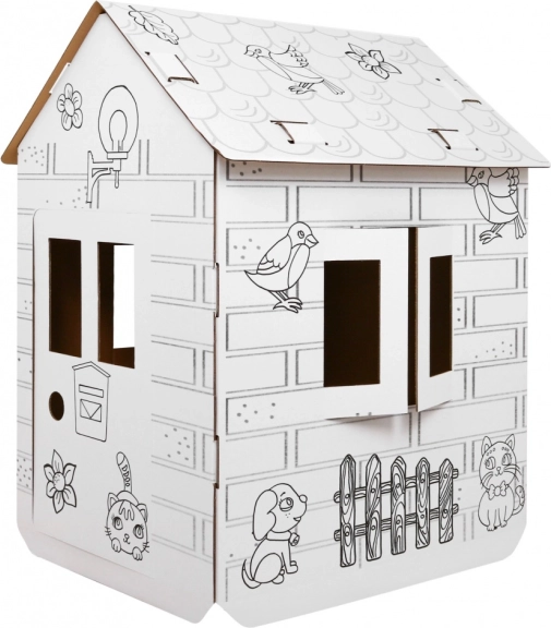 Kartonnen kleurhuis XXL voor kinderen – Auto