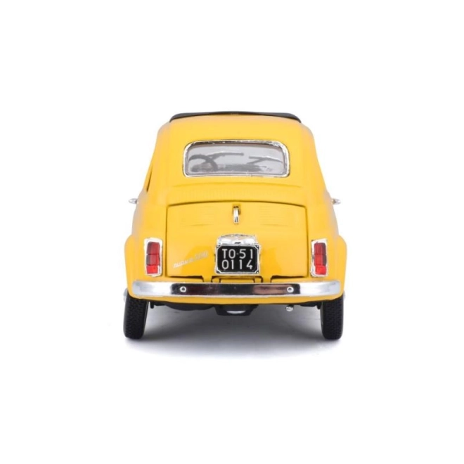 Bburago modelauto Fiat 500 F 1965 geel 1:24